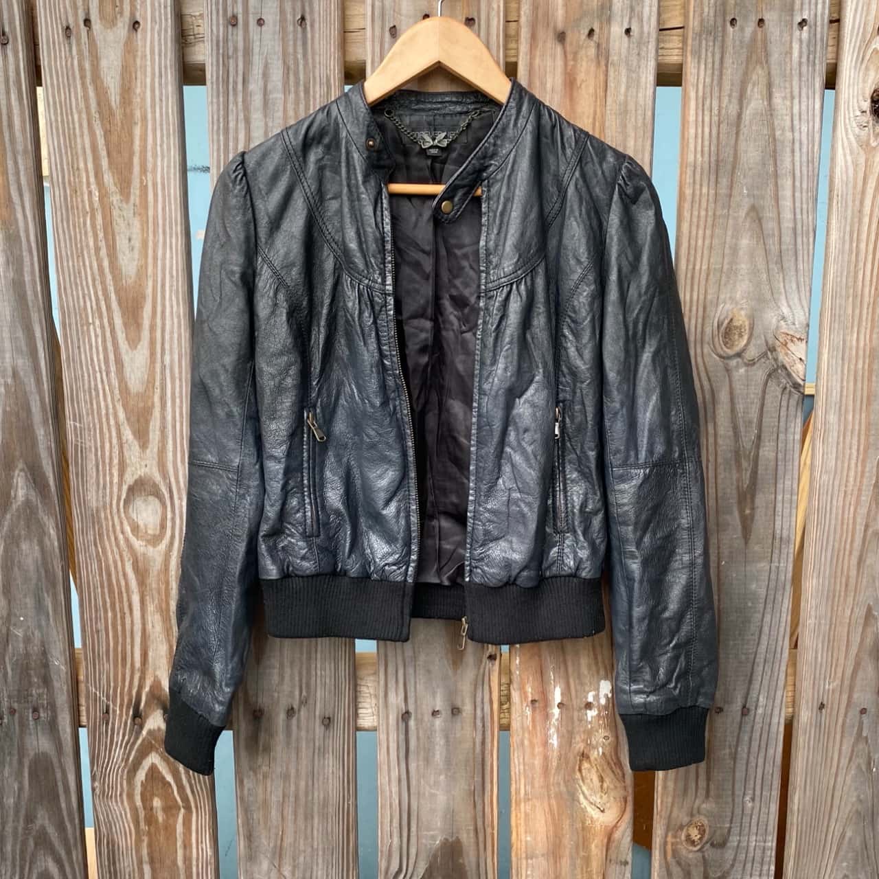 leather jacket half