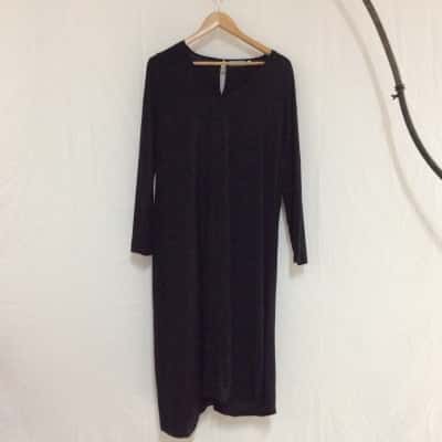 Blue Illusion Womens  Size L Long Sleeve Dress Black  