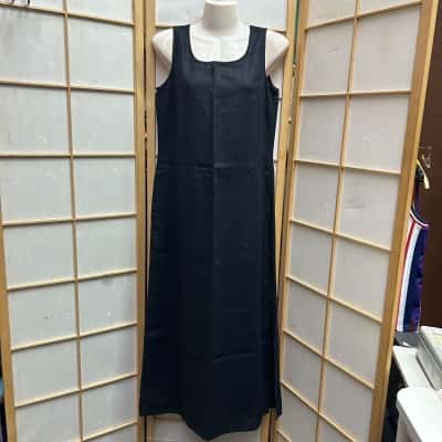 WITCHERY Women’s  Size 8 Linen Dress/ Casual Dress / Midi Dress / Sleeveless Dress  Black   RRP: $190.00