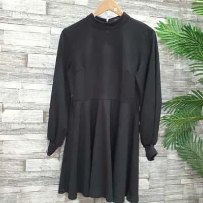 Boohoo Womens  Size 10 Cocktail Dress / Long Sleeve Dress Black  