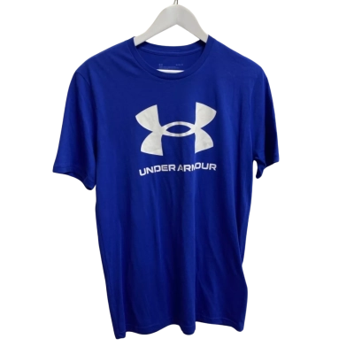 Under Armour Mens  Size M Short Sleeve Shirt Blue 