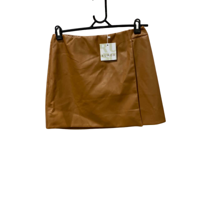  Womens  Rumor Size 10 Wrap Rolla Skirt Brown 