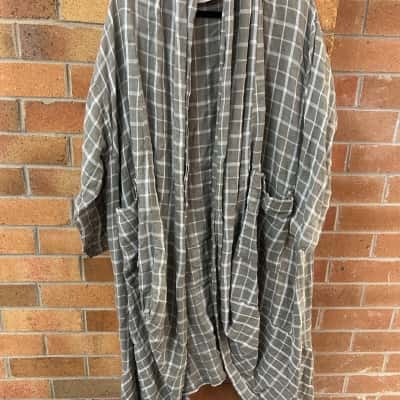 Donna Donna Womens One Size Checked Open Jacket 