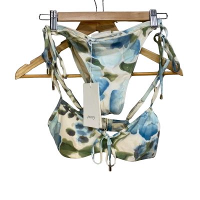 Peony Women’s Blue and Green Bikini Set Size L