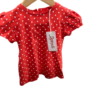 Sprout Kids  Size 1 Top Polka Dot / Red 
