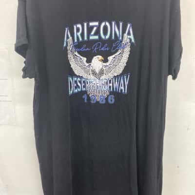 Arizona desert highway Mens  Size 18 Black t shirt 