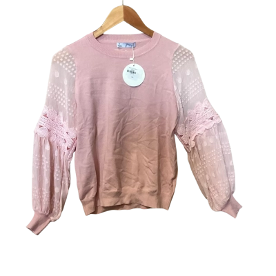 Yours truly Womens  Size 6 Long Sleeve Shirt Pink  