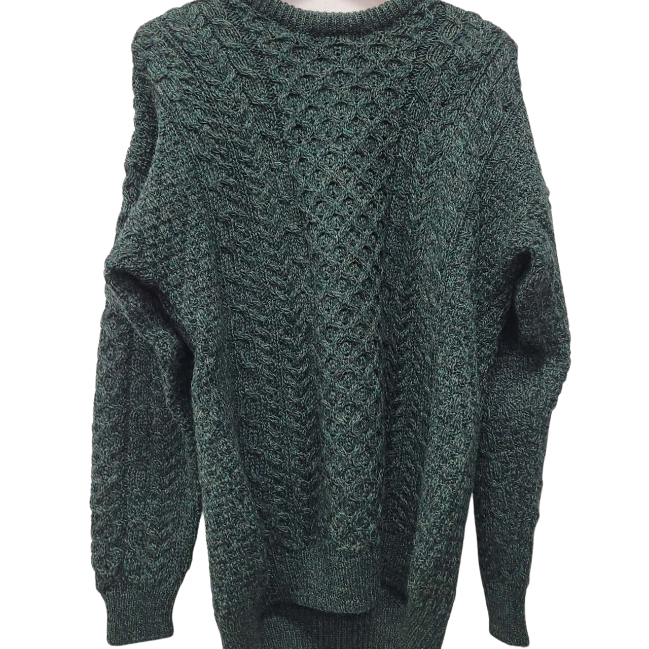 Carraigdonn Mens Size L Green Wool Jumper(s)