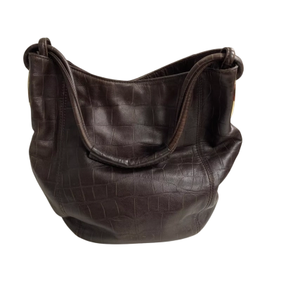 Oroton Womens Leather Shoulder Bag Brown 