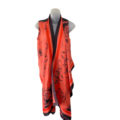 Howard Showers Womens  Size 8 Sleeveless Top Black  / Orange 