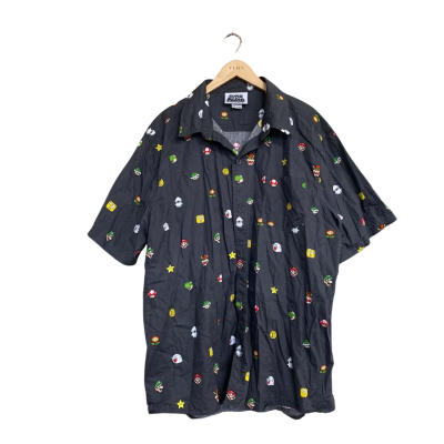 Super Mario Shirt Mens Size XXL Grey 