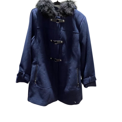 City Chic Womens  Size S Hooded Jacket / Winter Coat Navy Blue PLEASE READ DESCRIPTION    RRP $199.95