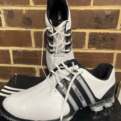 Adidas Mens Size 11.5 Tour 360 ATV WD White/Black/Silver Golf Shoes