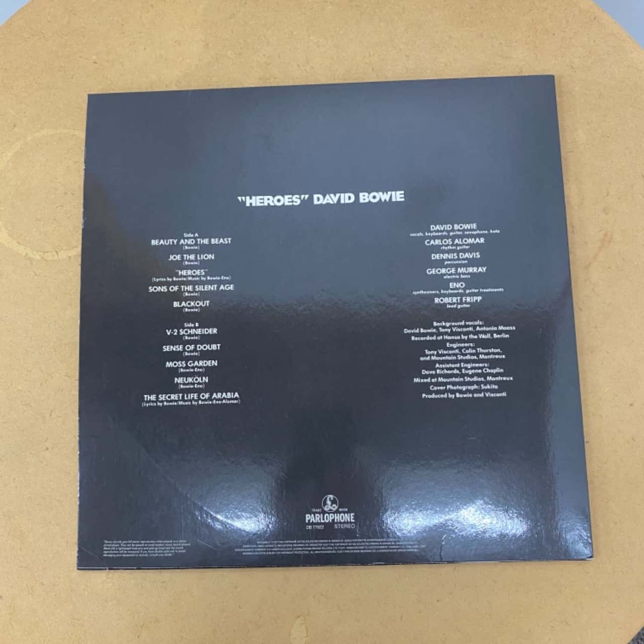 David Bowie Heroes LP 1977(s) - Used Very Good | Salvos Stores