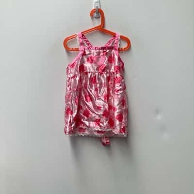 NEW - Target Barbie Kids Size 7 baby Dress and bloomers Floral / Pink  