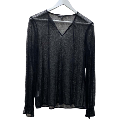 Country Road Womens Size 4 Blouse Black  