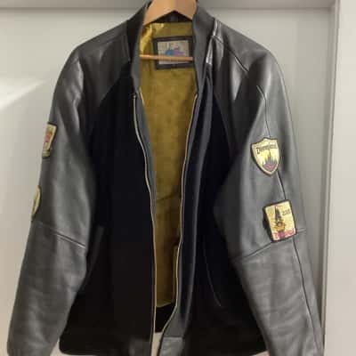 Vintage Disneyland men’s leather patchwork jacket- size 3xl