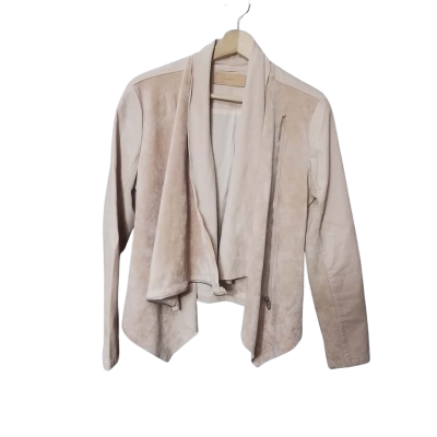 Blanknyc Womens Size S Biker Jacket Cream 