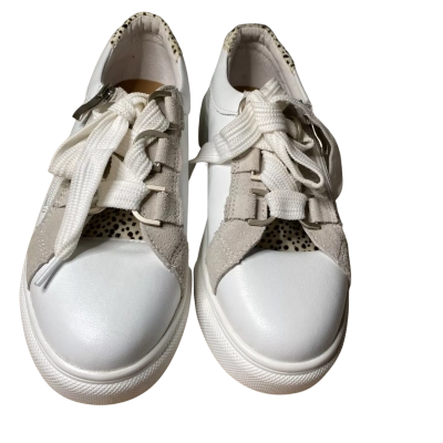 Bay Lane White Animal Print Sneakers Size 38