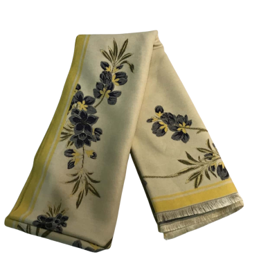  Womens Woollen/Cashmere Beige / Grey / Yellow Scarf 
