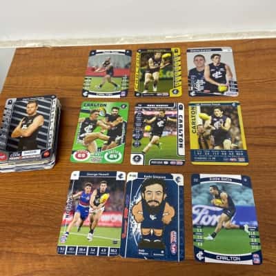 Collection of 50 Carlton Football Club trading cards