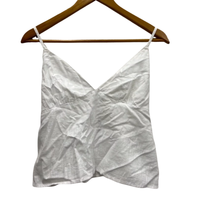 Cotton On Womens  Size 14 Cami/ Shoestring Strap Top White RRP $29.99