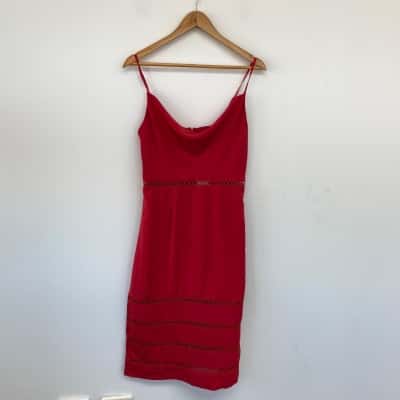 Keepsake the Label Red Indulge Midi Dress Size M