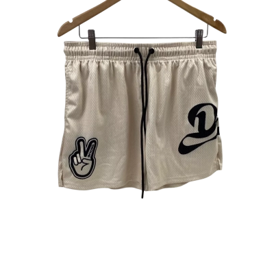  Men's Deuce Basketball Shorts Size L Cream 