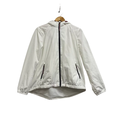 Tommy Hilfiger, Mens, Size S, white zip-up jacket with hood