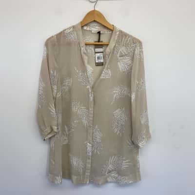 Regatta Oatmeal Print Long Sleeve Shirt Size 12 