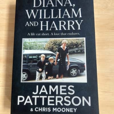 Diana, William and Harry, James Patterson and Chris Mooney 