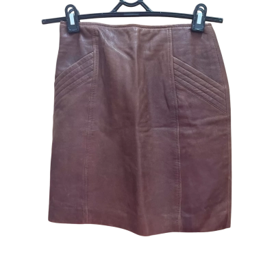 Gorman Womens  Size 6 Leather Skirt Brown 