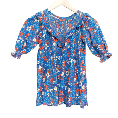 Rock Your Kid Kids  Size 5 Long Sleev Dress Blue / Floral 