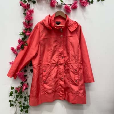 My Size Womens Hooded Jacket Size L Pink  