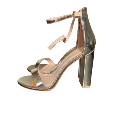 Pretty Little Thing Womens high heels sandals Size 39 Gold 