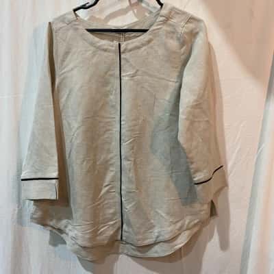Regatta Womens  Size 12 Long Sleeve Top Cream 