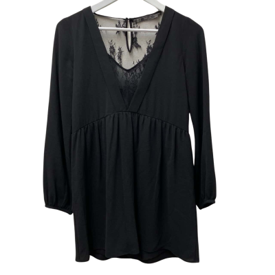 Zara Trafaluc Womens Long Sleeve Playsuit Black  