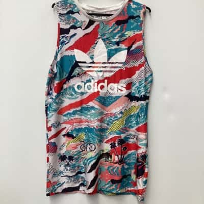 Adidas Womens  Size M Midi/ Sleeveless Dress  Multicoloured 