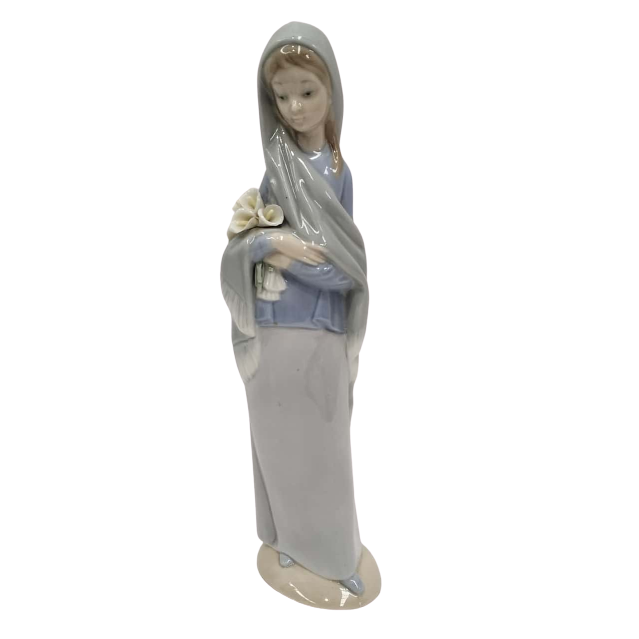 Lladro Figurine. Girl with Lilies. Made in Spain (s)