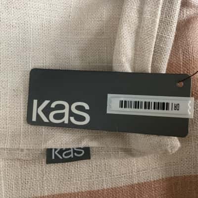 NEW KAS Cushion Cover Cream / Pink 50cm x 50cm