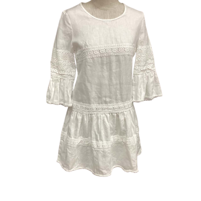 Sambag  Size XS Mini Dress with Lace Detail White 