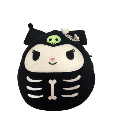 Squishmallow Hello Kitty Kuromi Skeleton, Black
