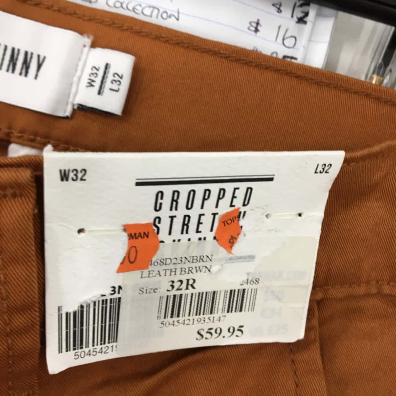 Topman Men's Size 32 Dress Pants Brown 