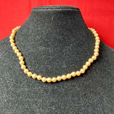 Vintage Style Cream Faux Pearl Necklace