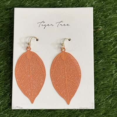 Tiger Tribe Leaf Earrings (New)