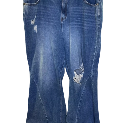 Chic Denim Womens  Size 20 Distressed Jeans Blue 