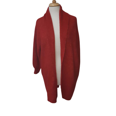 Country Road Womens Size S Longline Red Cardigan 
