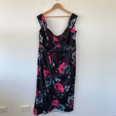 City Chic Black Clementine Dress  Size XL 