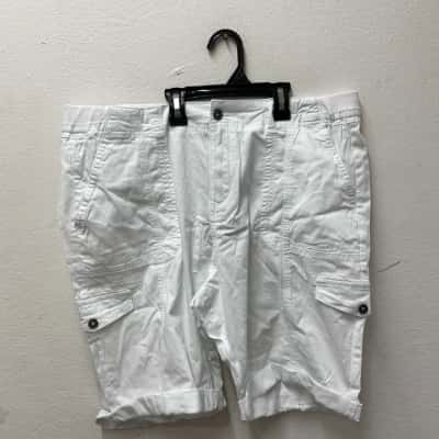 Katies Women's Size 16 Cargo Shorts White 