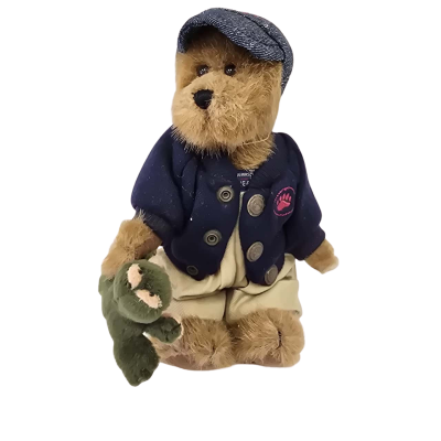 Boyds Bears "Bear with Pet Frog"  22cm Tall